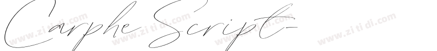 Carphe Script字体转换
